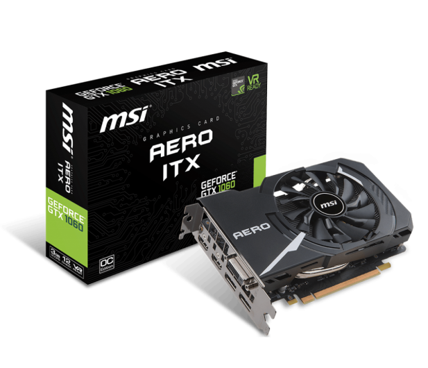 MSI GeForce GTX 1060 Aero ITX OC 3GB GDDR5 - 350016 - zdjęcie